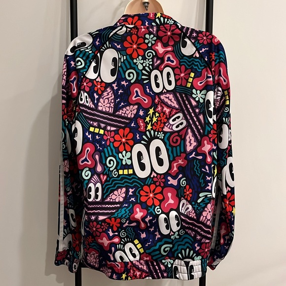 Adidas Track Top Jacket HATTIE STEWART- GOOGLY EYES Print Women Size M - Picture 8 of 11